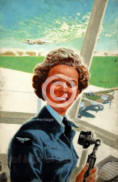 Forces Recruitment WAAF - And help the RAF, 1950. Creators: Central Office of Information, William Little.