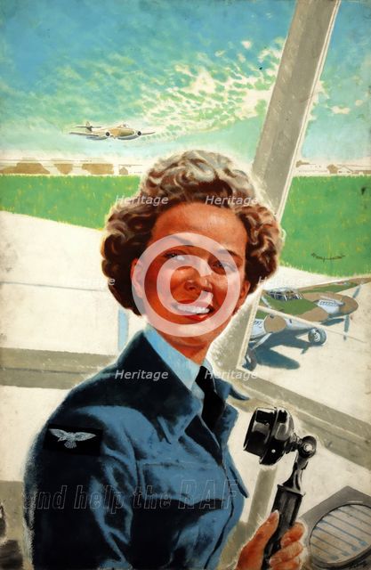 Forces Recruitment WAAF - And help the RAF, 1950. Creators: Central Office of Information, William Little.