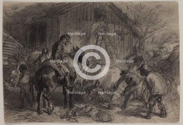 Foraging Party, late 19th century. Creator: Felix Octavius Carr Darley.