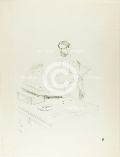 Forain, Lithographer, c. 1895. Creator: Jean Louis Forain.