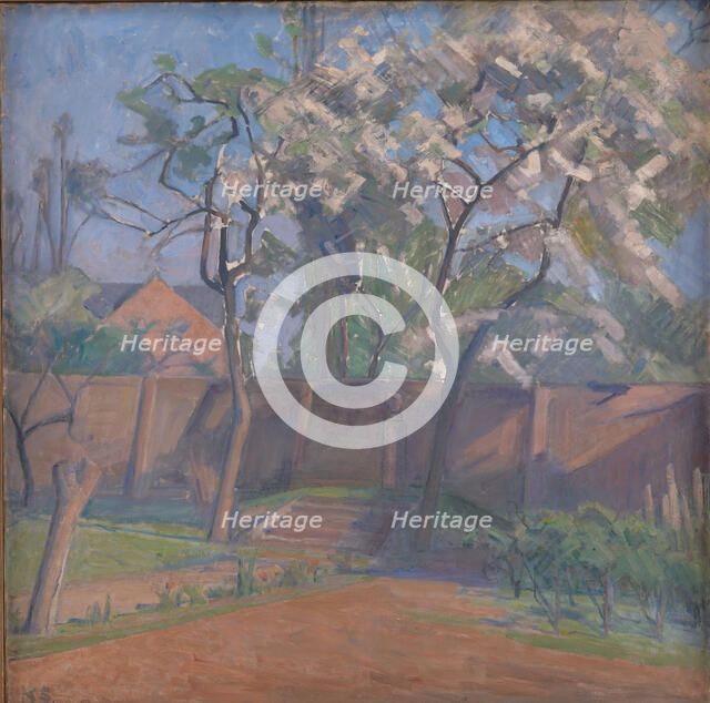 Forår i haven, 1934. Creator: Karl Schou.