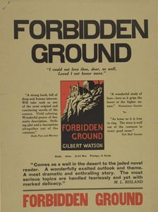Forbidden ground, c1895 - 1911. Creator: Unknown