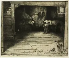 Forge with the White Horse, 1900. Creator: Donald Shaw MacLaughlan