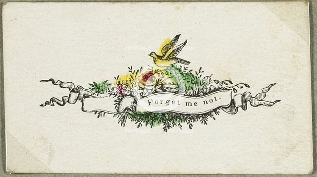 Forget Me Not (valentine), c.1830. Creator: Unknown.