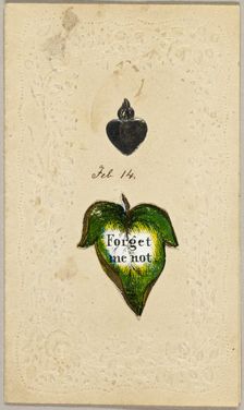 Forget Me Not (valentine), c.1830. Creator: Unknown