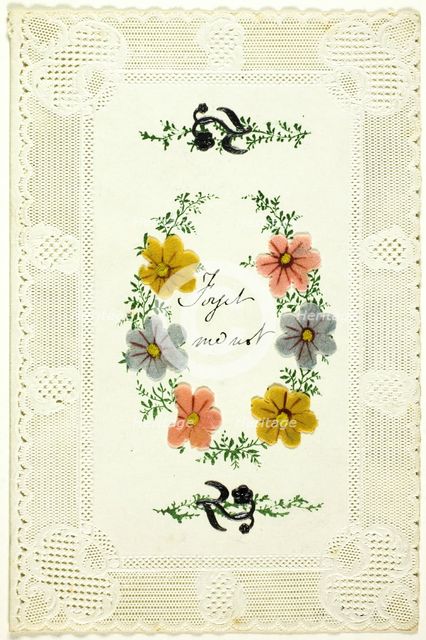 Forget Me Not (valentine), c. 1840. Creator: George Kershaw.