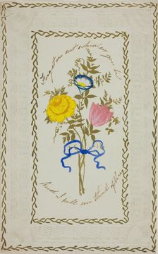 Forget Me Not (valentine), c. 1840. Creator: Unknown