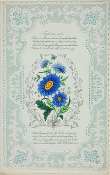Forget Me Not (valentine), c. 1850. Creator: George Kershaw