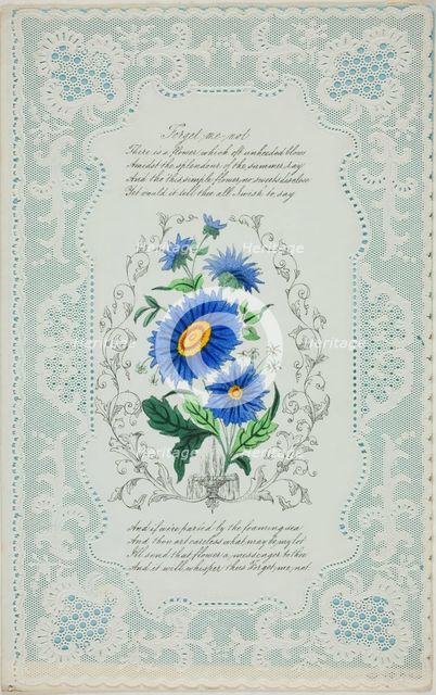 Forget Me Not (valentine), c. 1850. Creator: George Kershaw.