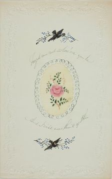 Forget Me Not Where'eer You Be (valentine), c. 1850. Creator: George Kershaw