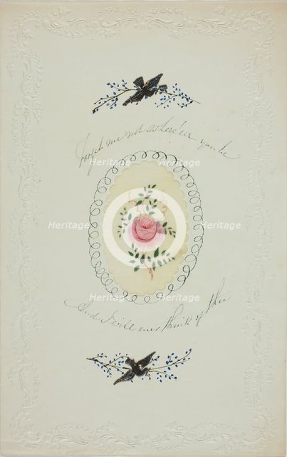 Forget Me Not Where'eer You Be (valentine), c. 1850. Creator: George Kershaw.