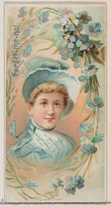 Forget-Me-Not, from the series Floral Beauties and Language of Flowers (N75) for Duke bran..., 1892. Creator: Donaldson Brothers