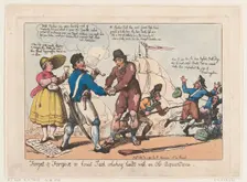 Forget & Forgive, or Honest Jack Shaking Hands with and Old Acquaintance , Se..., September 3, 1799. Creators: Thomas Rowlandson, Rudolph Ackermann