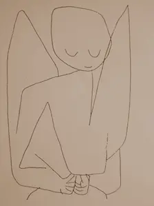 Forgetful Angel (Vergesslicher Engel), 1939. Artist: Klee, Paul (1879-1940)