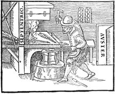 Forging a magnet, 1600. Creator: Unknown