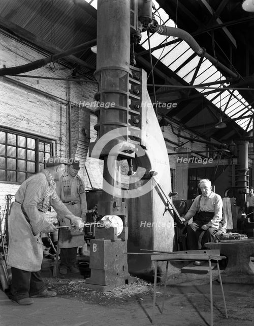 Forging at the foundry of AT Green & Sons Ltd, Rotherham, South Yorkshire, 1963. Creator: Michael Walters.