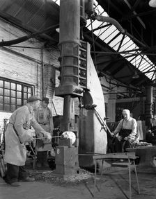 Forging at the foundry of AT Green & Sons Ltd, Rotherham, South Yorkshire, 1963. Creator: Michael Walters