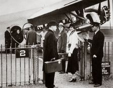 Ford Trimotor plane about to depart from an airfield, c1932. Creator: Unknown