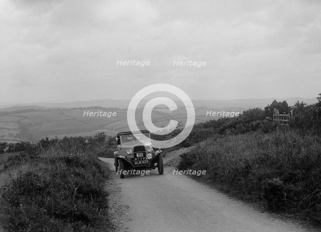 Ford V8 of WCN Norton competing in the MCC Torquay Rally, 1938. Artist: Bill Brunell.