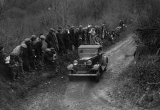 Ford V8 of DJC Palmer competing in the MCC Lands End Trial, 1935. Artist: Bill Brunell