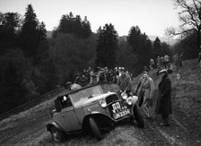 Ford V8 of H Koppenhagen competing in the MCC Edinburgh Trial, Roxburghshire, Scotland, 1938. Artist: Bill Brunell
