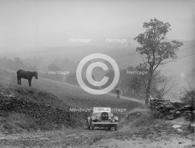 Ford V8 of RKN Clarkson competing in the MCC Sporting Trial, 1935. Artist: Bill Brunell.