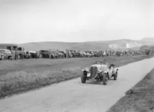 Ford V8 open tourer of GJC Matthews competing at the Lewes Speed Trials, Sussex, 1938. Artist: Bill Brunell