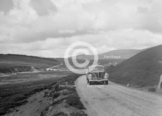 Ford V8 saloon of Joan Chetwynd, RSAC Scottish Rally, 1933. Artist: Bill Brunell.