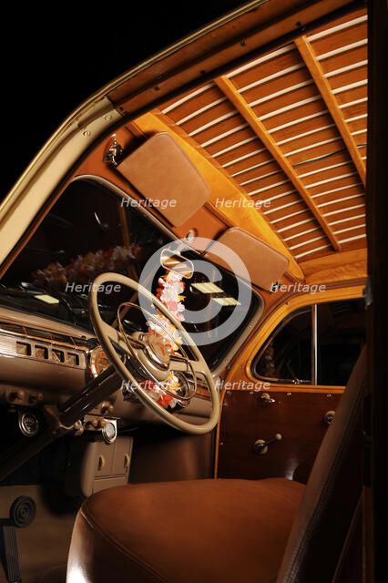 Ford woodie station wagon 1946. Artist: Simon Clay.