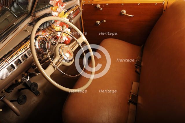 Ford woodie station wagon 1946. Artist: Simon Clay.