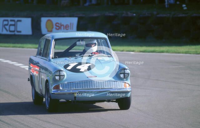 Ford Anglia races at 1998 Goodwood revival. Artist: Unknown.