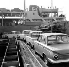 Ford Cortinas for export, 1963. Creator: Unknown