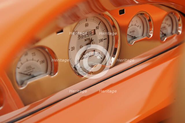 Ford Custom Orange Crush 1939. Artist: Simon Clay.