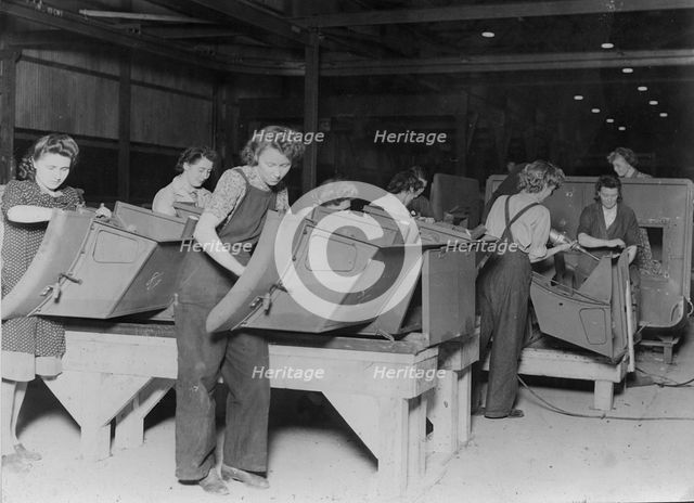 Ford factory women workers during 2nd World War. Creator: Unknown.