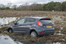 Ford Fiesta accident in New Forest, 2020. Creator: Tim Woodcock