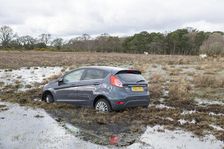 Ford Fiesta accident in New Forest, 2020. Creator: Tim Woodcock