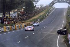 Ford GT40 leading Alpine A210 Renault, Le Mans 24 Hours, France, 1967