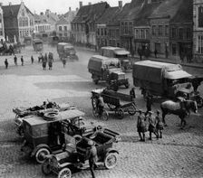 Ford Model T staff car, Poperinge Belgium 1917, Scottish Fusilier regiment. Creator: Unknown