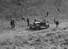 Ford Model A of FH Grain competing in the MCC Sporting Trial, Litton Slack, Derbyshire, 1930. Artist: Bill Brunell