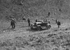 Ford Model A of FH Grain competing in the MCC Sporting Trial, Litton Slack, Derbyshire, 1930. Artist: Bill Brunell
