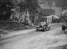 Ford Model A of FH Grain competing in the MCC Sporting Trial, Litton Slack, Derbyshire, 1930. Artist: Bill Brunell