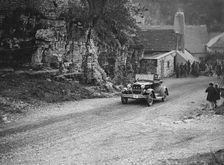 Ford Model A of FH Grain competing in the MCC Sporting Trial, Litton Slack, Derbyshire, 1930. Artist: Bill Brunell