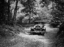 Ford Model A cabriolet competing in the Fingle Bridge Hillclimb, Devon, 1930s. Artist: Bill Brunell