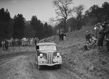 Ford Model C Ten of J Whalley competing in the MCC Edinburgh Trial, Roxburghshire, Scotland, 1938. Artist: Bill Brunell