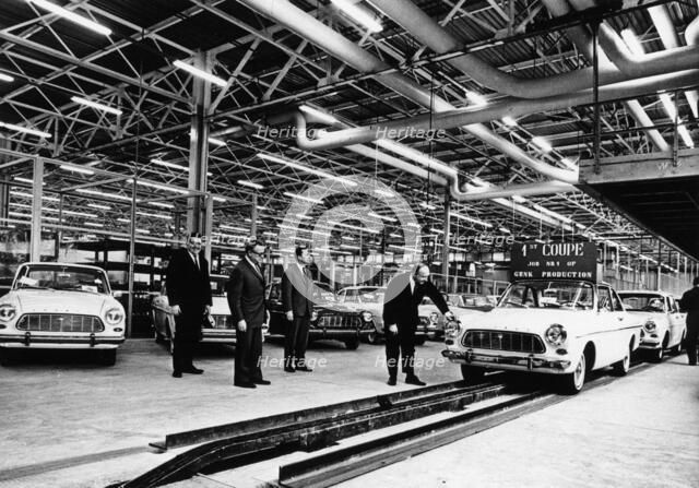 Ford production line, Genk factory, Belgium, early 1960s. Artist: Unknown