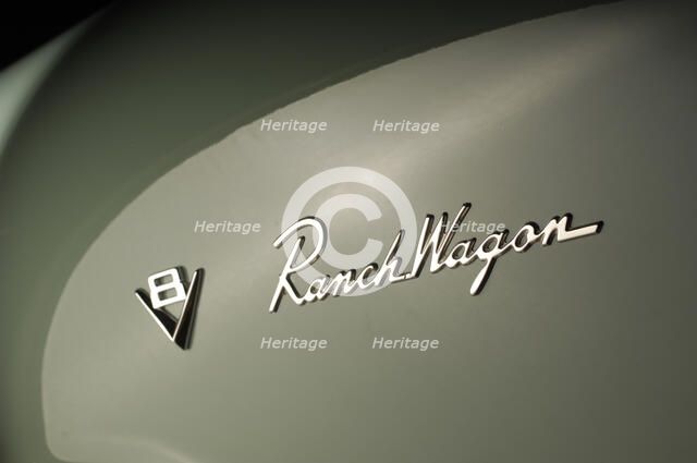 Ford Ranch wagon with kom pack trailer 1952. Artist: Simon Clay.