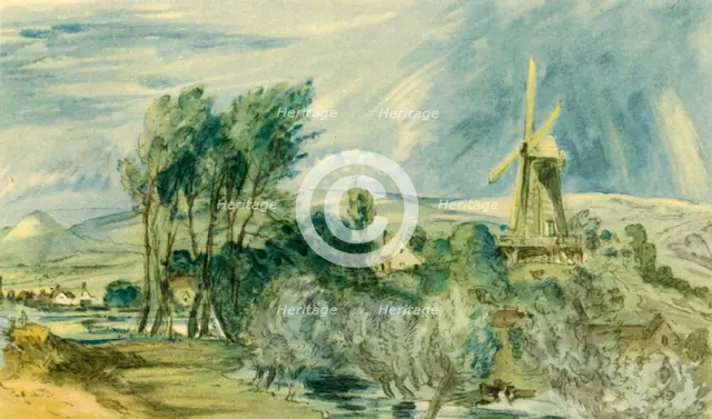 'Ford Road and Rope Walk Showing the Windmill, near Folkestone', 1947. Creator: John Constable.