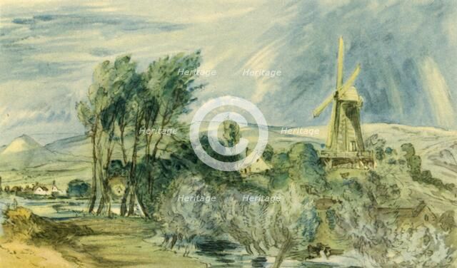 'Ford Road and Rope Walk Showing the Windmill, near Folkestone', 1947. Creator: John Constable.