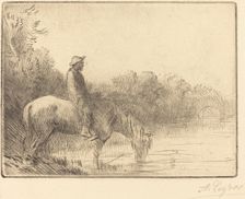 Fording a River (Le gue). Creator: Alphonse Legros