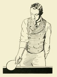 Fore-Hand Half-Volley (Upright) 1902. Creator: Unknown